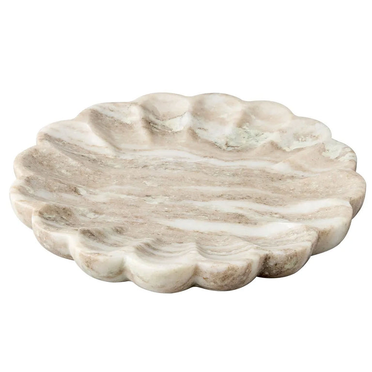 Stellar Marble Round Tray Beige - 53375
