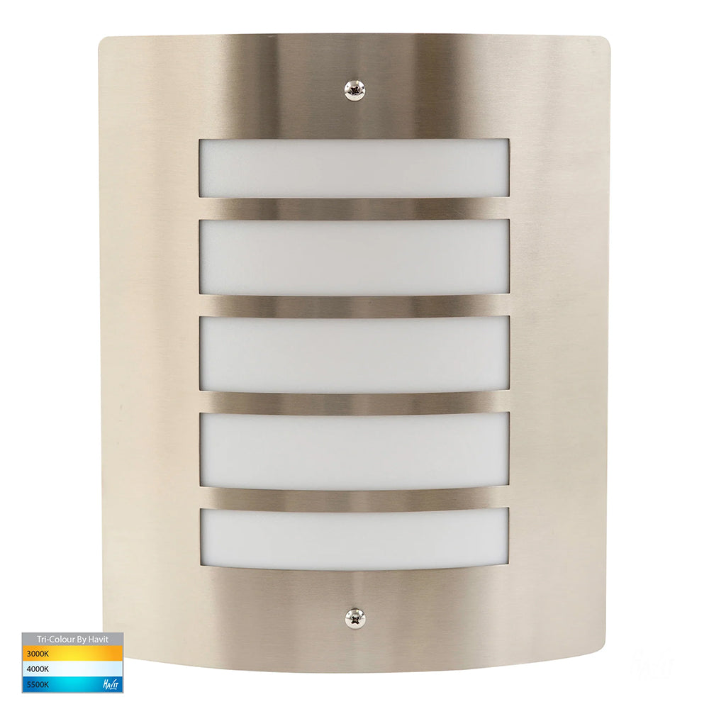Mask 10W CCT 240V LED Wall Light Stainless Steel - HV36042T