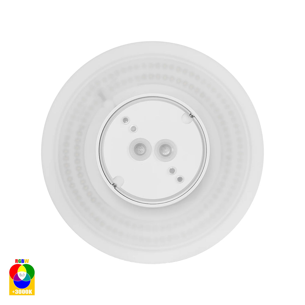 Halo 12W CCT 12V DC LED 200mm Round  Wall Light White / RGBW - HV3592RGBW-WHT