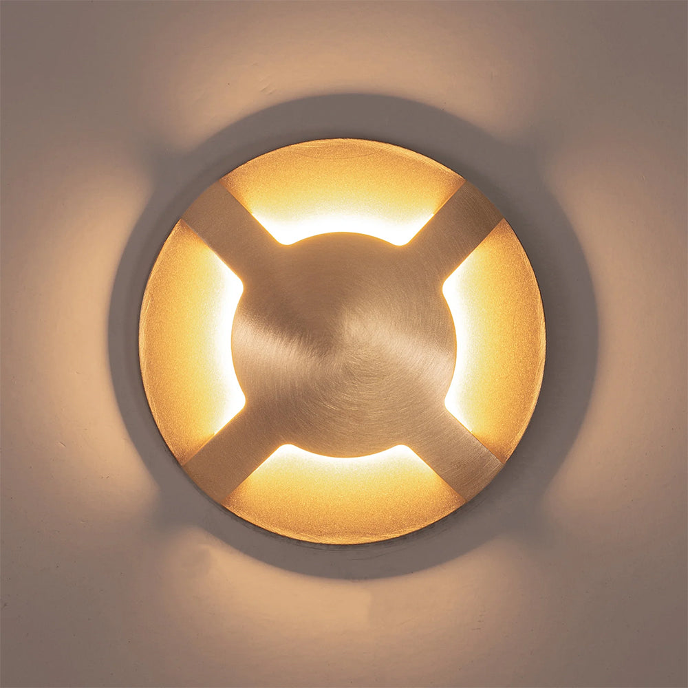 Viale 5W CCT 12V DC MR16 LED Four-Way Driveway Light Brass - HV19092T-BR