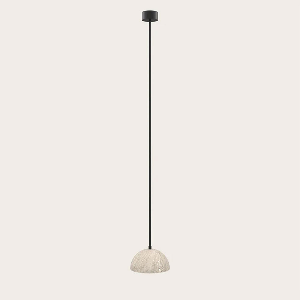 Dussa LED Pendant Black / Travertine - ARO.C1307/NEG-TRA