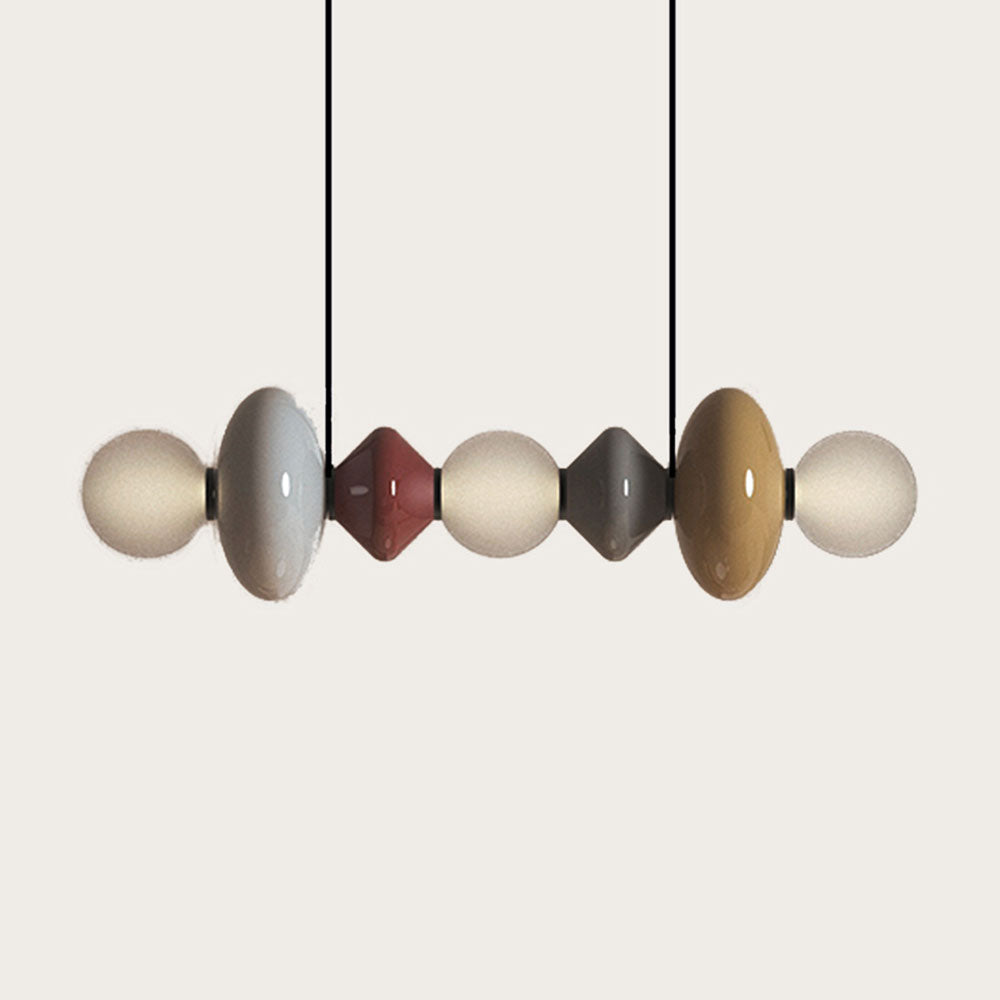 Mapi 3 Light LED Linear Pendant Matt Black / Glass - ARO.C1235/TBC