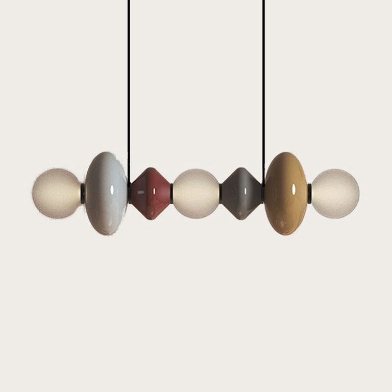 Mapi 3 Light LED Linear Pendant Matt Black / Glass - ARO.C1235/TBC