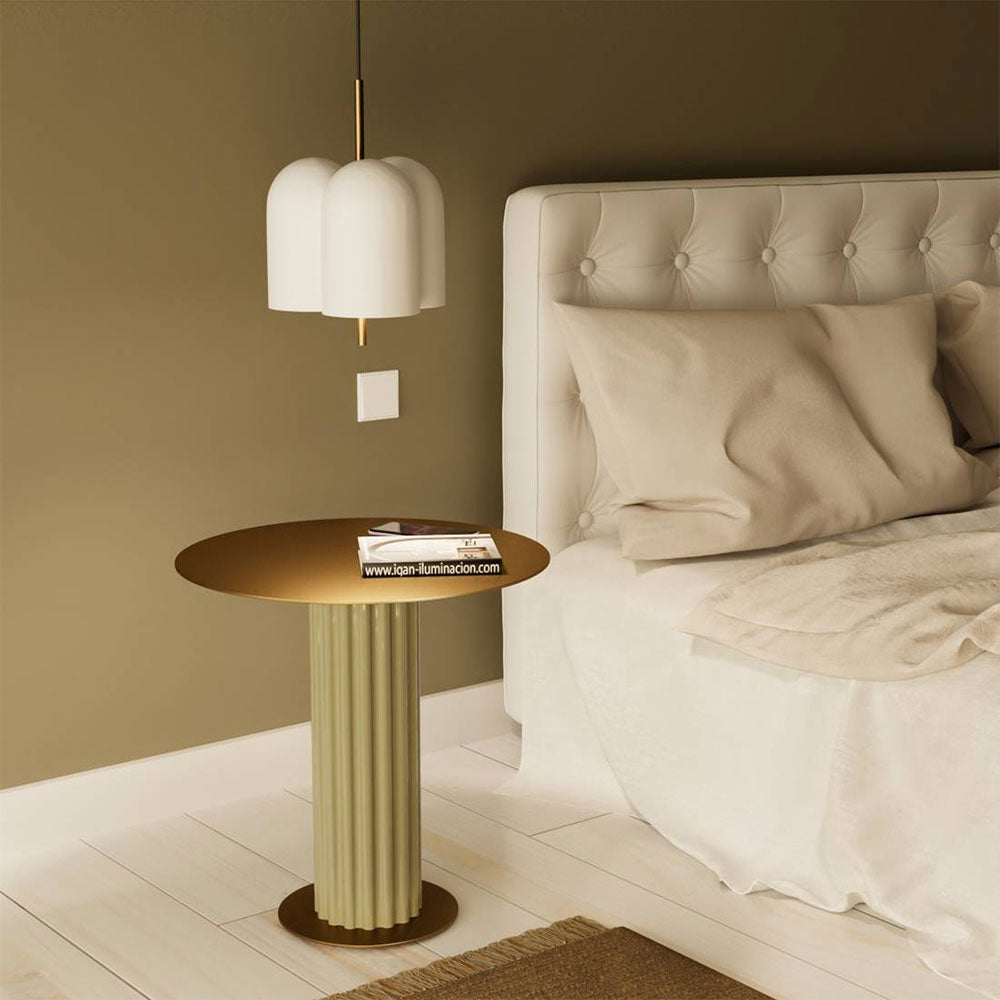 Oket LED Pendant Matt Brass / Matt White - ARO.C1317/BCO