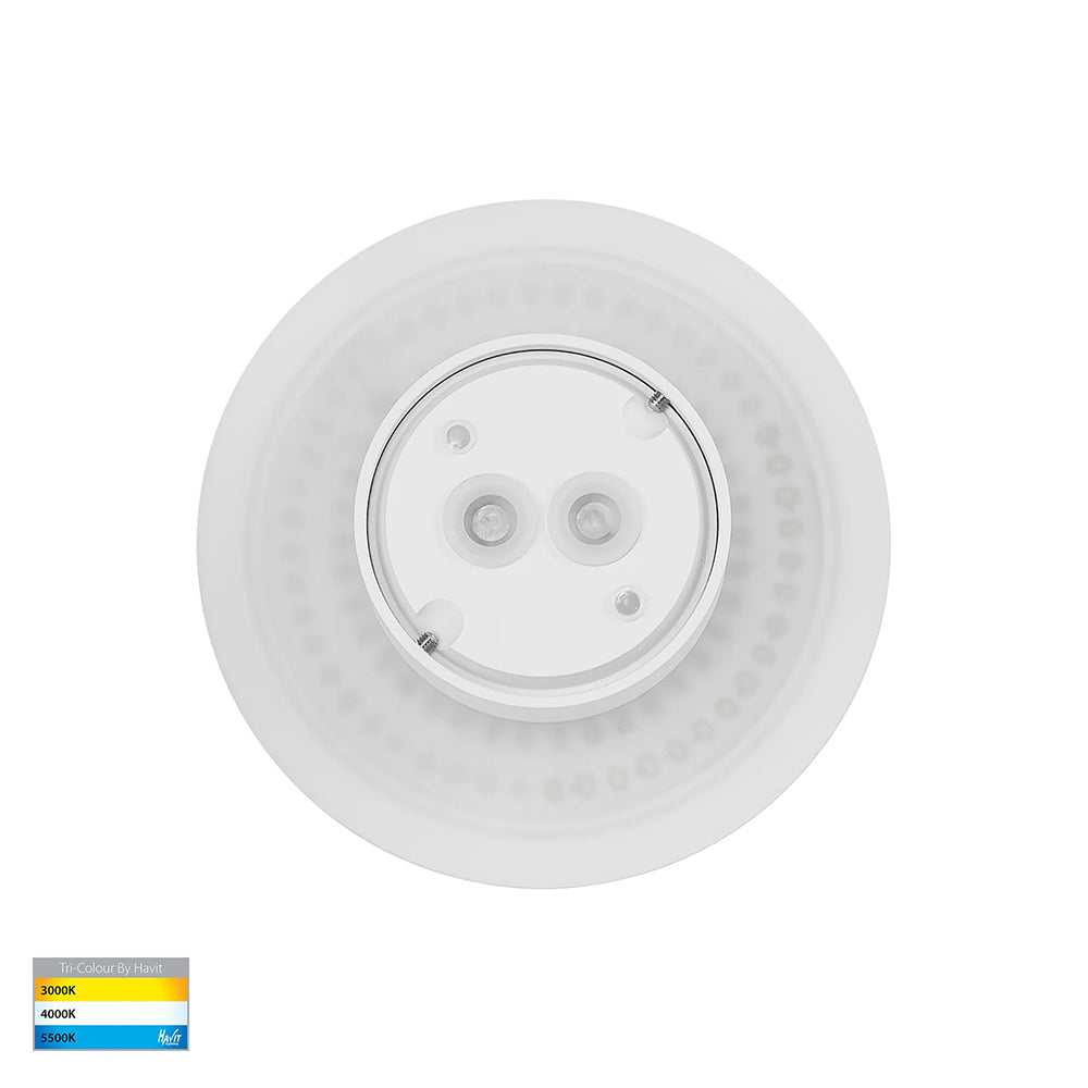 Halo 7W CCT 12V DC LED 150mm Round Wall Light White - HV3591T-WHT-12V