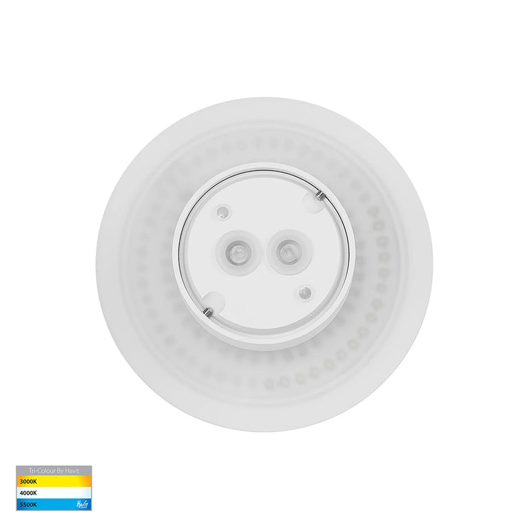 Halo 7W CCT 12V DC LED 150mm Round Wall Light White - HV3591T-WHT-12V