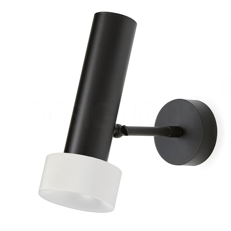 Focus LED Wall Light Matt Black / Natural Alabaster - ARO.A1279/NEG-ALA
