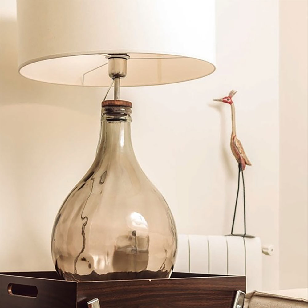Sam Table Lamp With Shade Brown / White - ARO.NAC093/BRO+801011/45