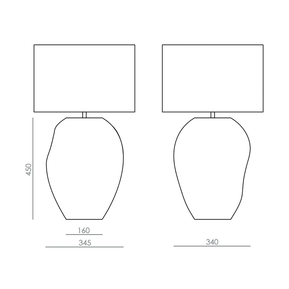 Ural Table Lamp Without Shade