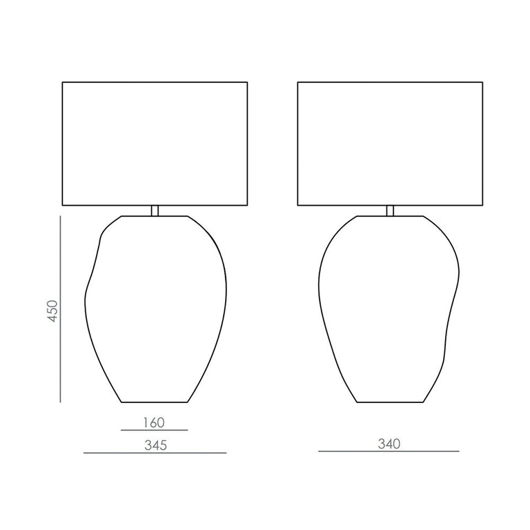 Ural Table Lamp Without Shade