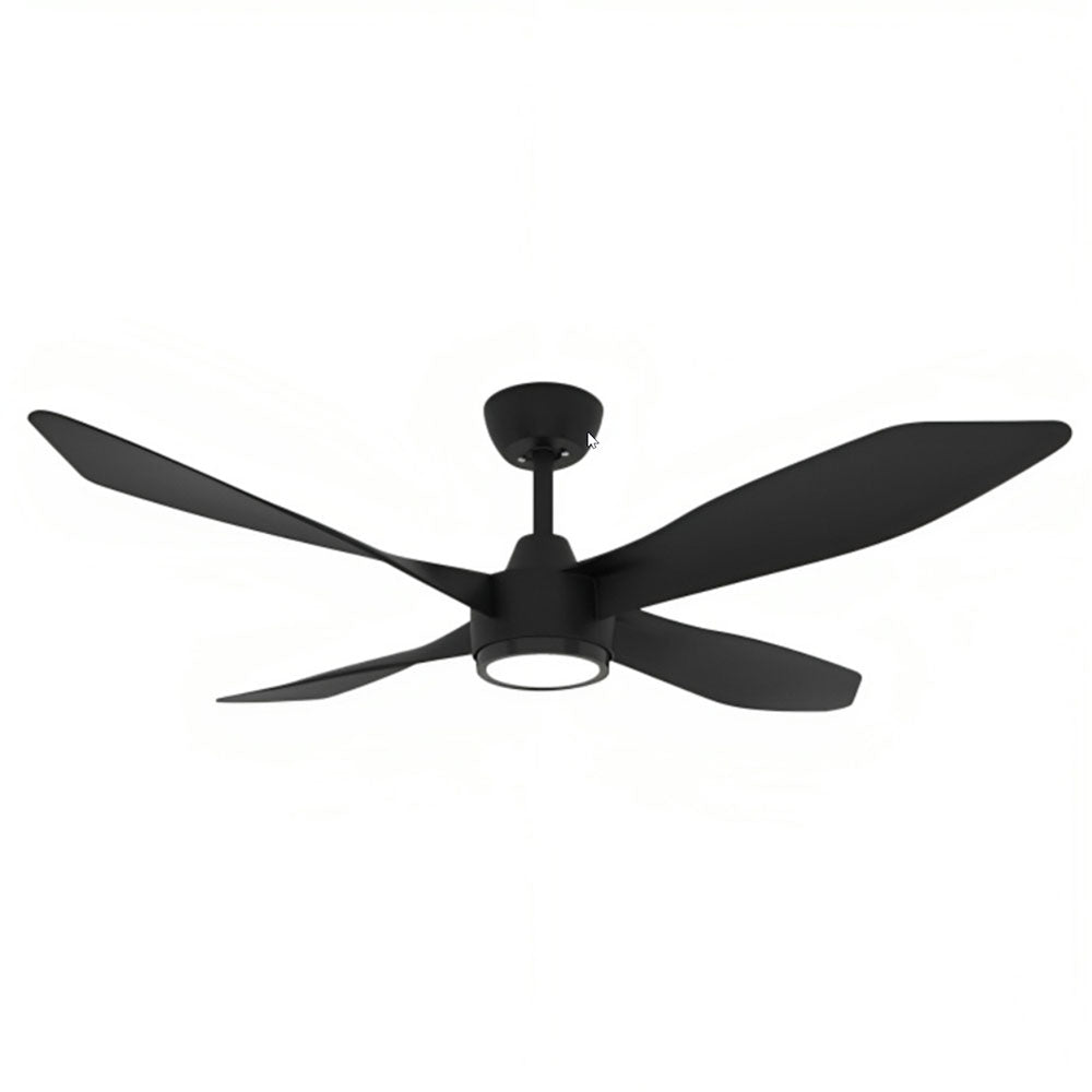 Blast 52" DC 4 Blade Ceiling Fan With 18W Tri-Colour Dimmable LED Black - 60149 + 60152