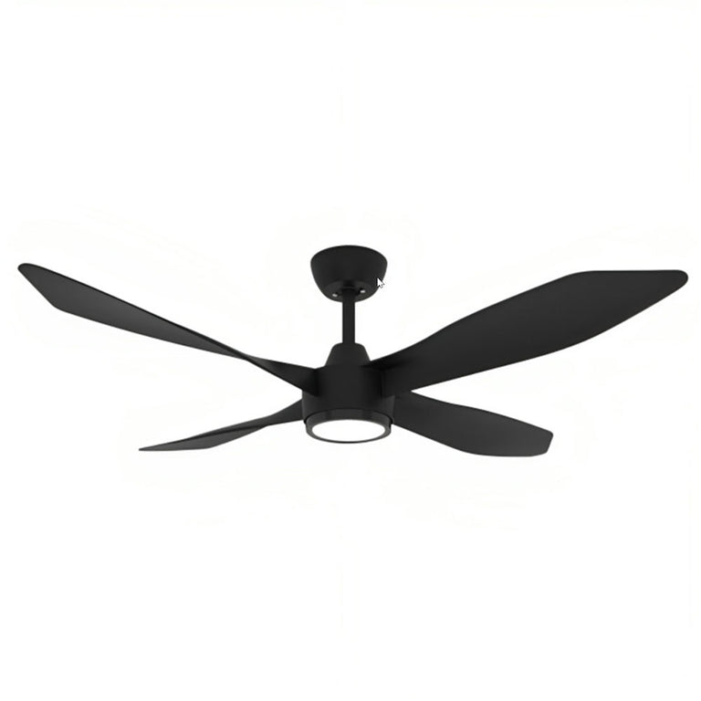 Blast 52" DC 4 Blade Ceiling Fan With 18W Tri-Colour Dimmable LED Black - 60149 + 60152
