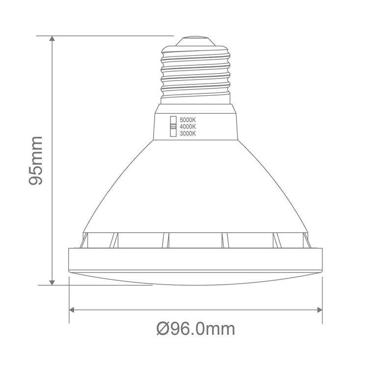 Key Par30 Dimmable 10W E27 LED Tri-Colour - 65130