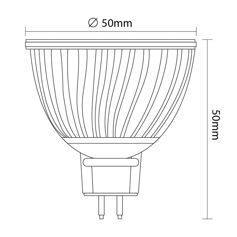 MR16 LED 7W Dimmable 12V AC / DC Warm White - 7MR16-36-30K