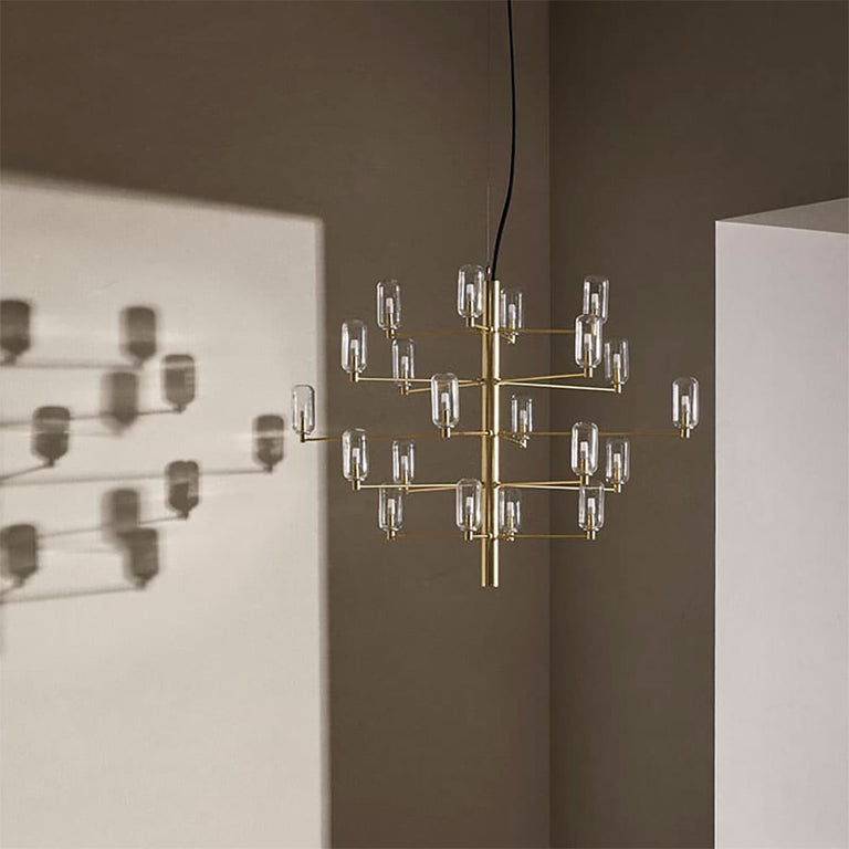 Gand LED 20 Light Pendant Matt Brass / Clear - ARO.C1271/ORO/CLEAR