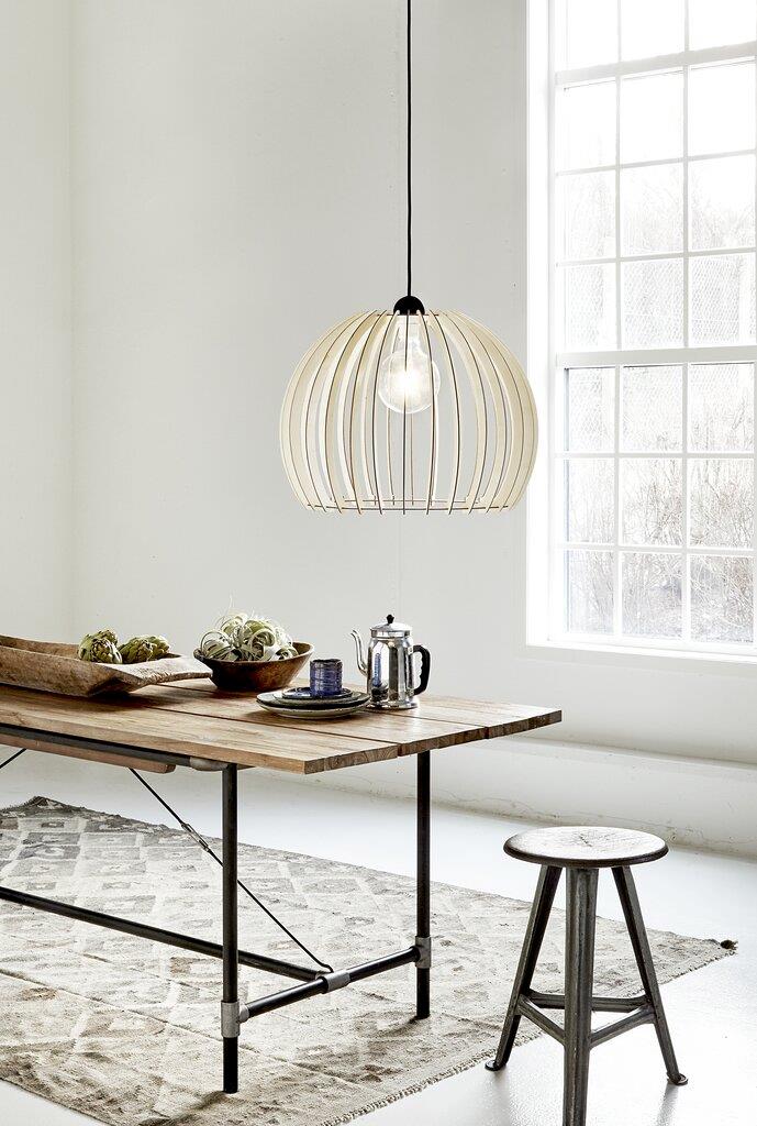 Chino 1 Light Pendant Large Wood - 84843014