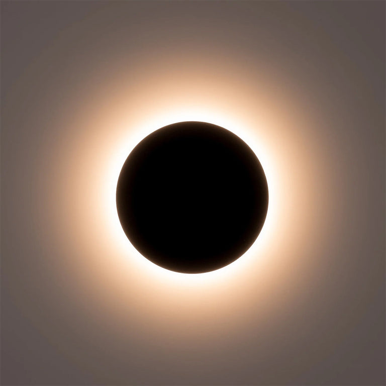 Halo 18W CCT 240V LED 250mm Round Wall Light Black - HV3593T-BLK