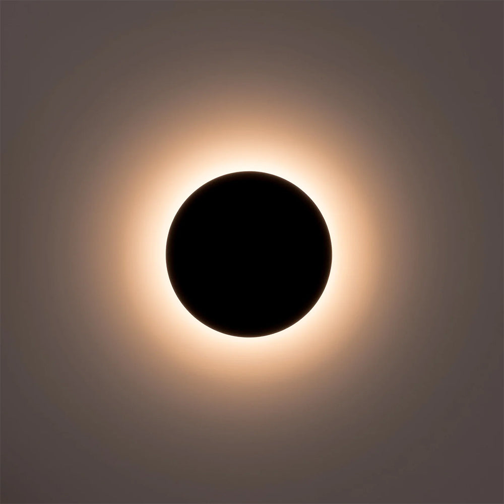 Halo 12W CCT 12V DC LED 200mm Round  Wall Light Black - HV3592T-BLK-12V
