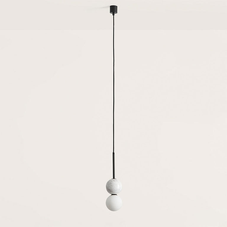 Dalt LED Light Pendant Matt Black / White - ARO.C1280/BCO