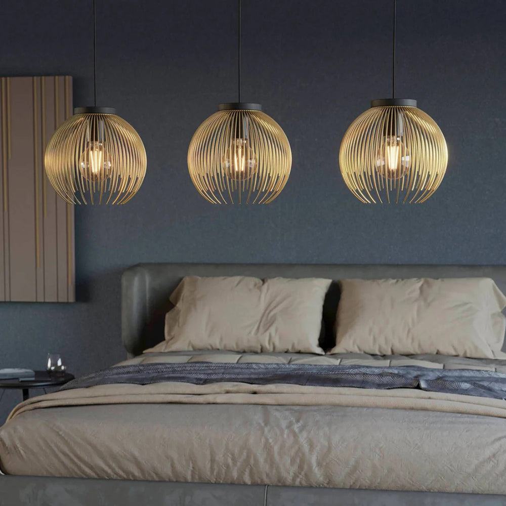 Venezuela 3 Light Pendant Black / Gold - 900167N
