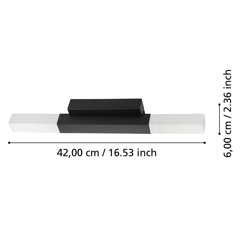 Alcudia 11W LED Mirror Light Black / Warm White - 900617N