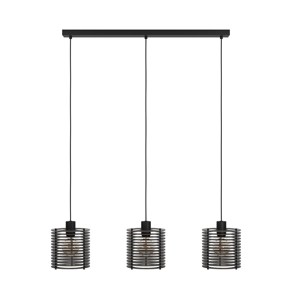 Segovia 3 Light Pendant Black - 900738N