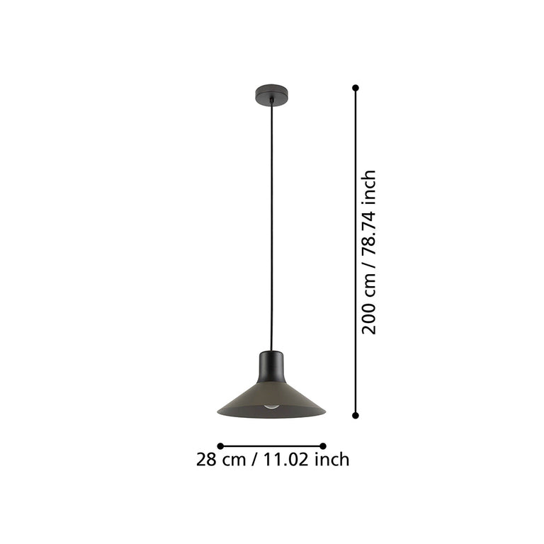 Abreosa 1 Light Pendantt Black / Grey - 99511N