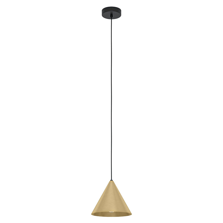 Narices 1 Light Pendant Black / Brushed Brass - 99591N