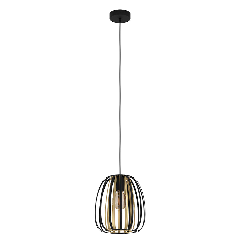 Encinitos 1 Light Pendant Black / Gold - 99665N