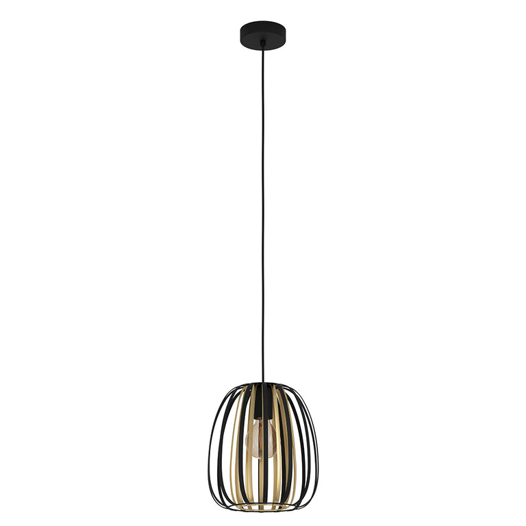 Encinitos 1 Light Pendant Black / Gold - 99665N