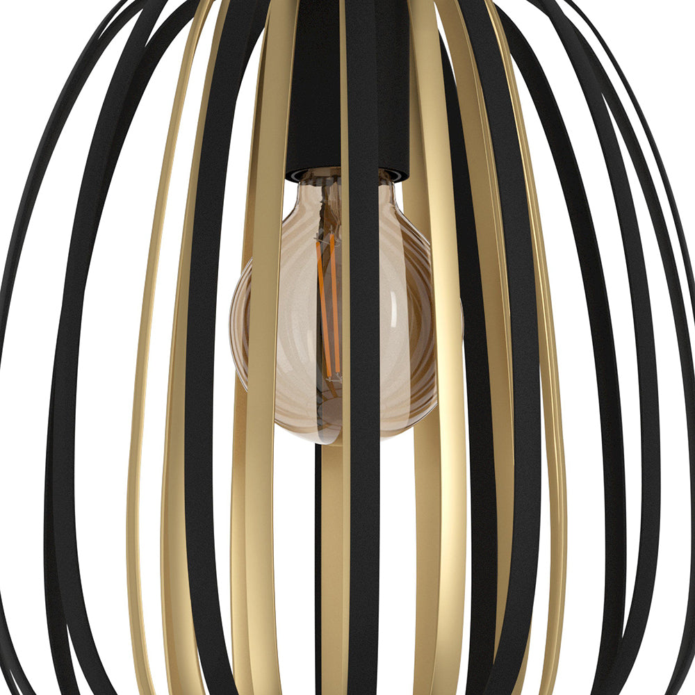 Encinitos 1 Light Pendant Black / Gold - 99665N