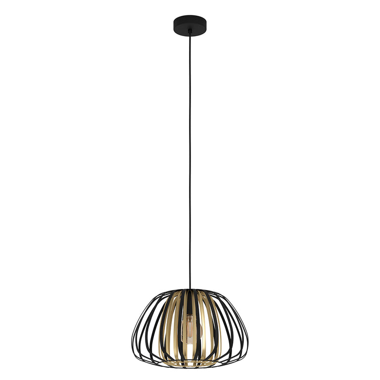 Encinitos 1 Light Pendant Black / Gold - 99666N