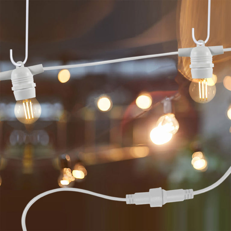 Festoon 20 Meter LED Party Light Kit IP44 White / Warm White - LPL20MESW