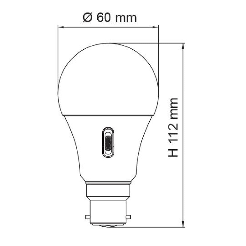 Opal GLS LED 11W B22 Tri-Colour - A60B22/WHTC