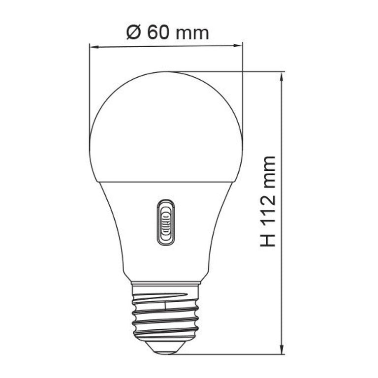 Opal GLS LED 11W E27 Tri-Colour - A60E27-WHTC11W