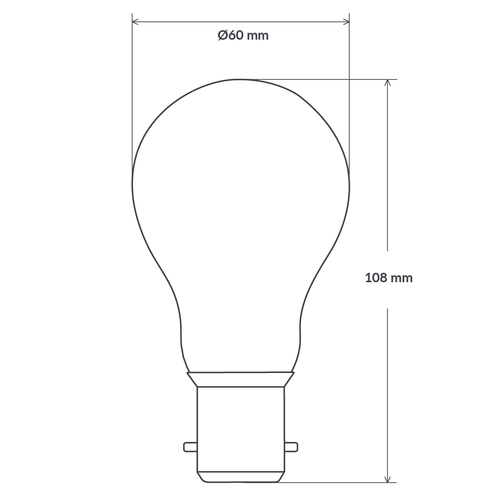Filament Clear GLS LED 10W B22 Dimmable / Warm White - F1022-A60-C-30K