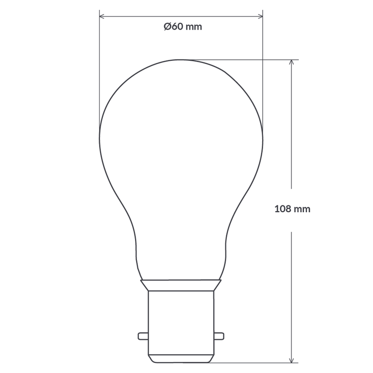 Filament Clear GLS LED 10W B22 Dimmable / Warm White - F1022-A60-C-30K