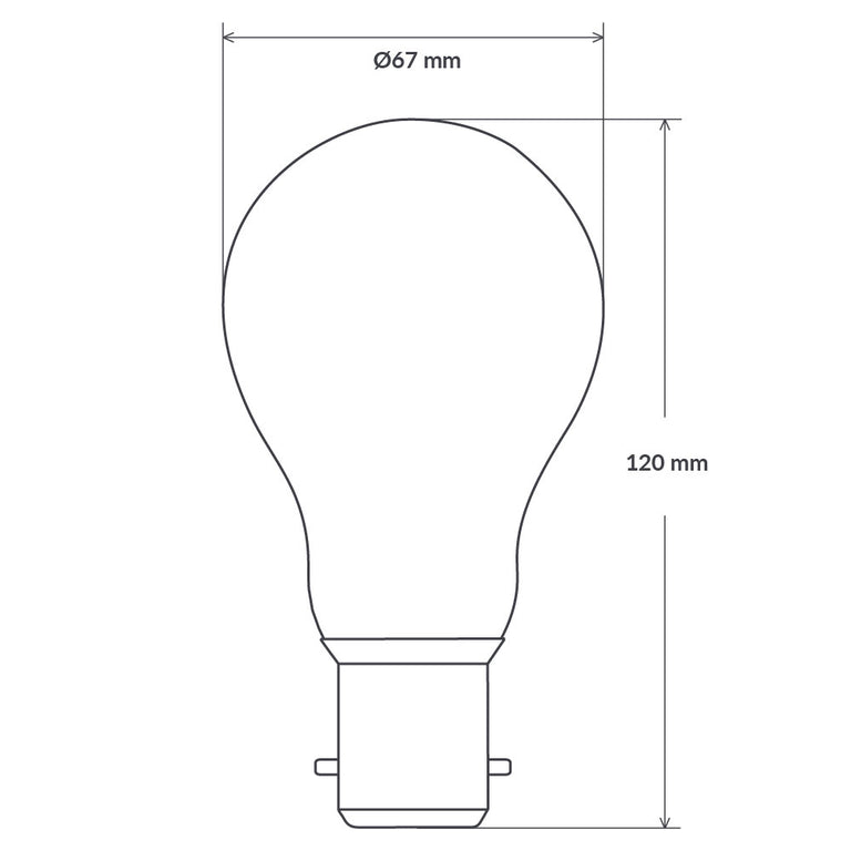 Filament Clear GLS LED 12W B22 Dimmable / Natural White - F1222-A67-C-40K