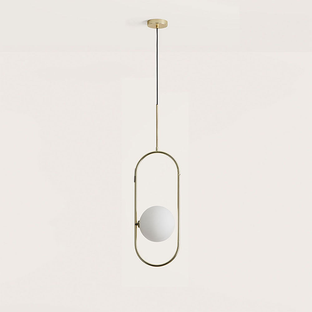 Abbacus 5W LED Pendant Matt Brass / Opal Glass - ARO.C1258/1/ORO