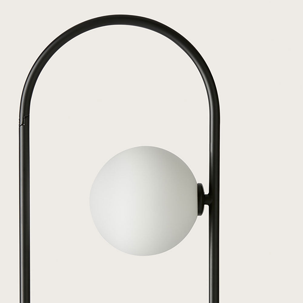 Abbacus 5W LED Table Lamp Matt Black / Opal Glass - ARO.S1258/NEG