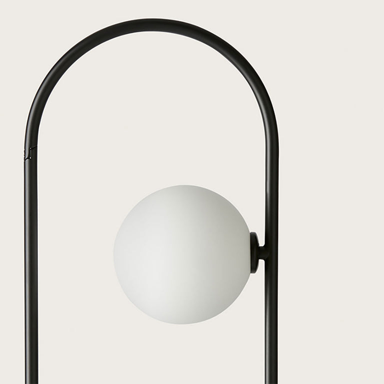 Abbacus 5W LED Table Lamp Matt Black / Opal Glass - ARO.S1258/NEG