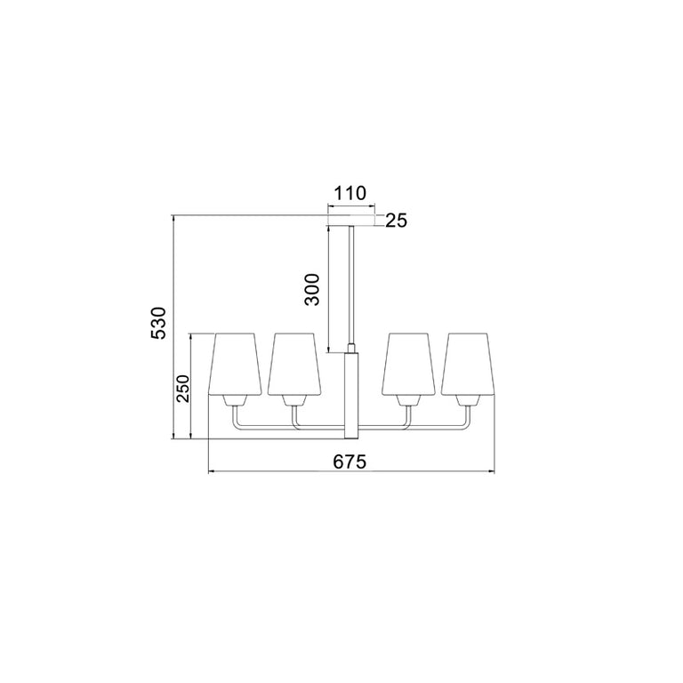 Interior Modern 6 Light Chandelier Matt Gold - Abbey2
