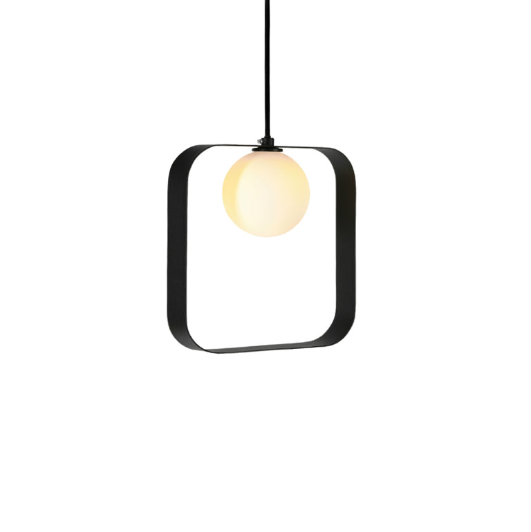 ABC Square Pendant Black