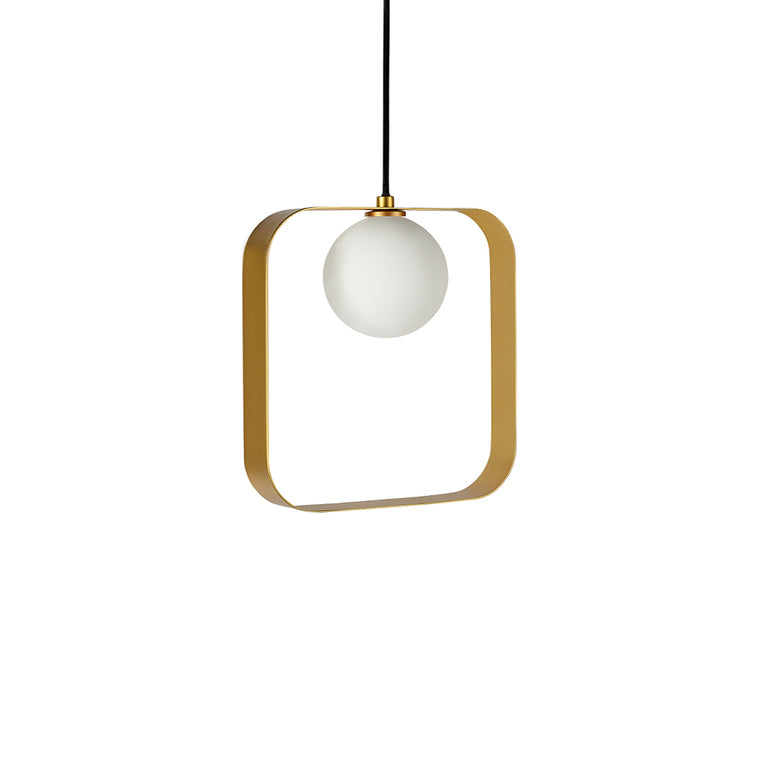 ABC Square Pendant Gold