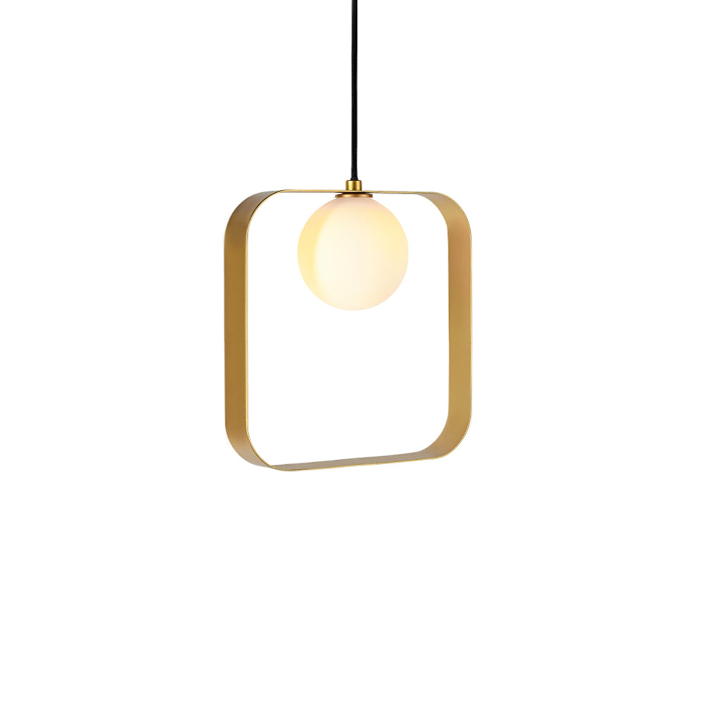 ABC Square Pendant Gold