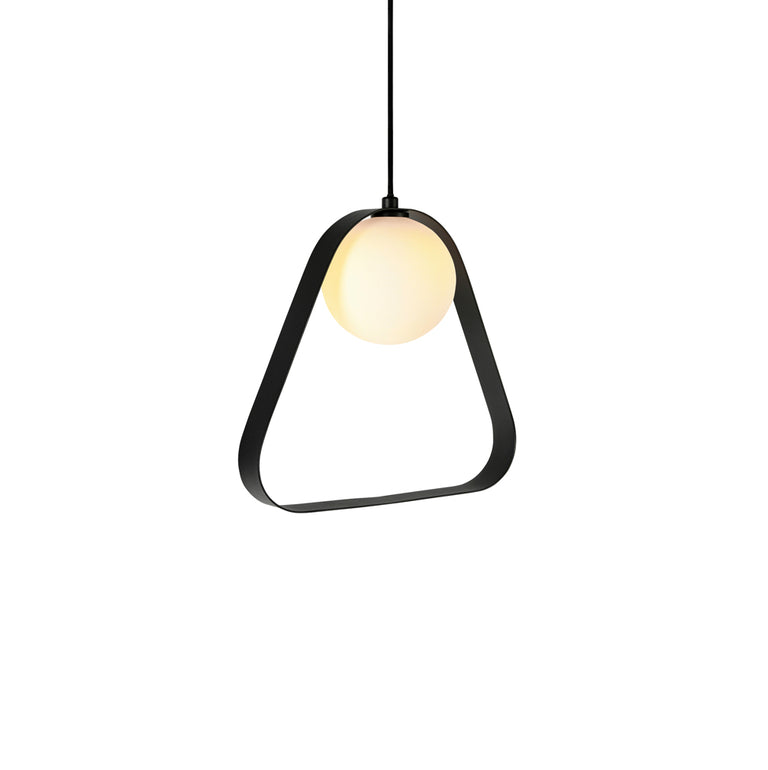ABC Triangle Pendant Black