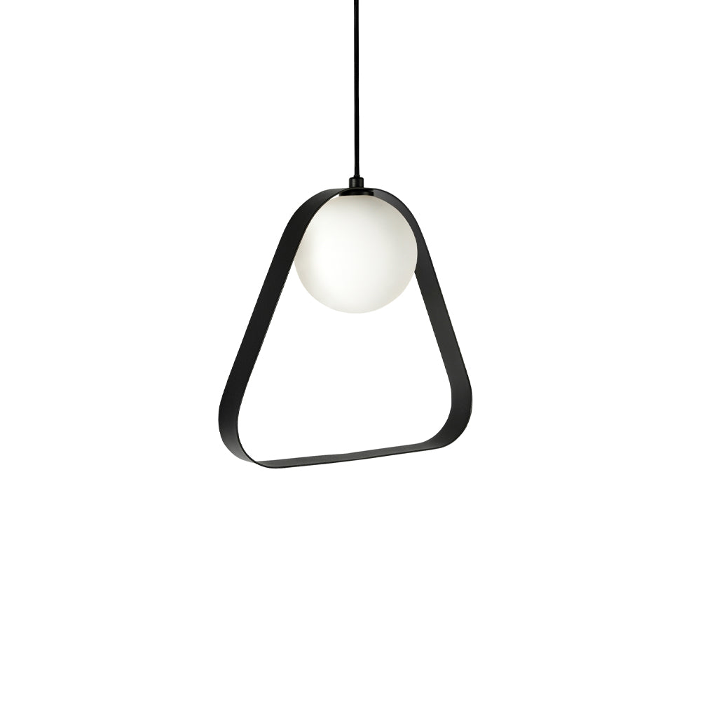 ABC Triangle Pendant Black