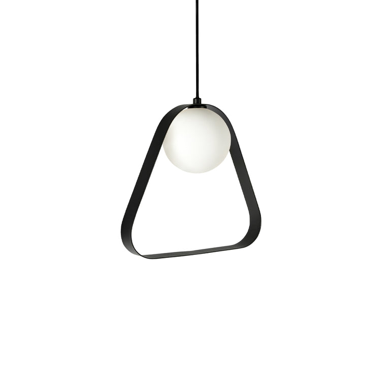 ABC Triangle Pendant Black
