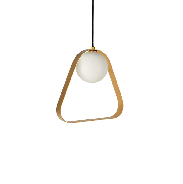 ABC Triangle Pendant Gold
