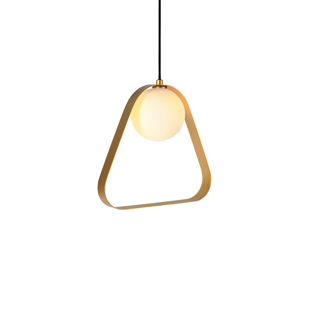 ABC Triangle Pendant Gold